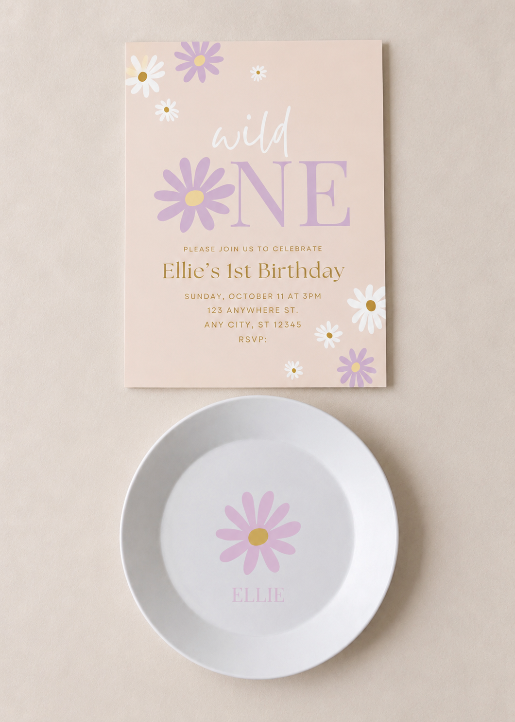 Bundle & Save! FREE DIGITAL INVITATION with 5 Custom Kids Event Plates