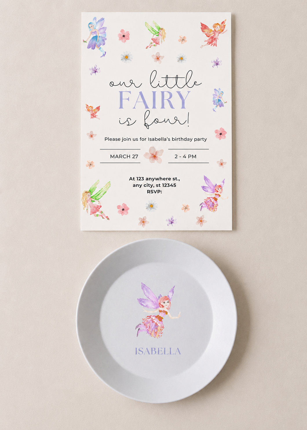 Bundle & Save! FREE DIGITAL INVITATION with 5 Custom Kids Event Plates