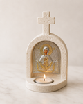 Mother Mary & Jesus Tea Light Candle Holder